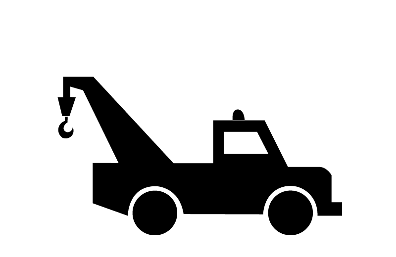 Icon of a pick-up-truck describing the CS4B service of recovery