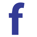 Blue facebook logo with link